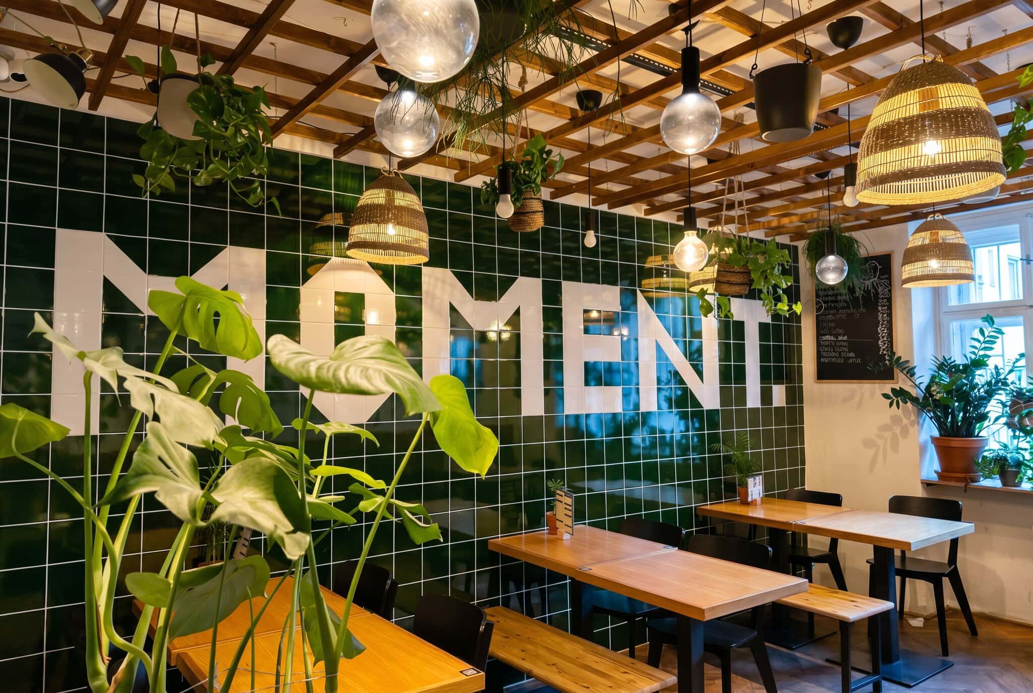 Assiette végétarienne colorée servie dans un restaurant végétarien